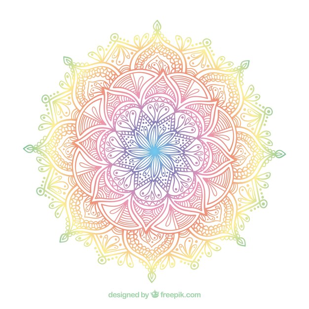 Mandala colorido con ornamentos