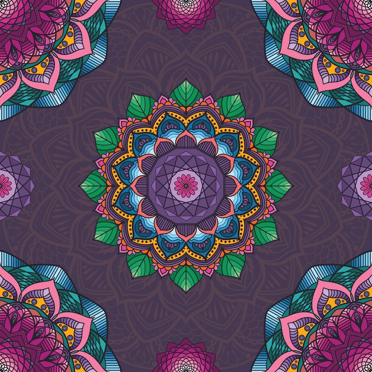Vector gratuito mandala colorido