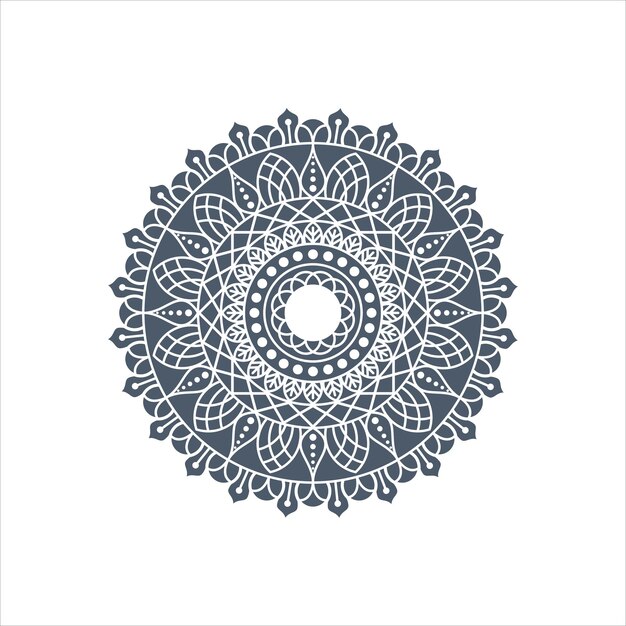 Mandala decorativa abstracta sobre un fondo blanco