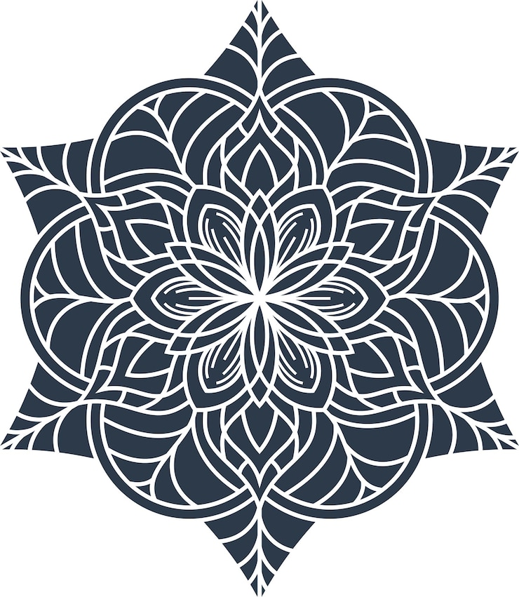 Vector gratuito mandala decorativa abstracta sobre un fondo blanco