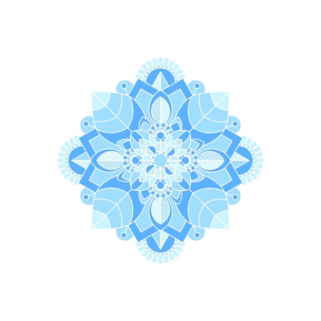 Mandala decorativa abstractamente colorida sobre un fondo blanco