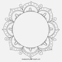 Vector gratuito mandala decorativo dibujado a mano