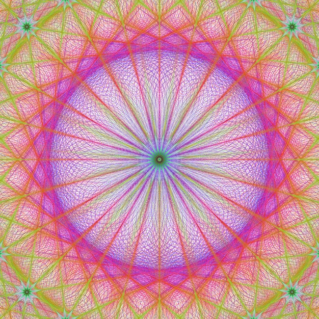 Mandala con diseño rosa y dorado