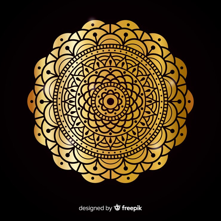 Vector gratuito mandala dorada