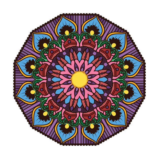 Mandala elegante colorido