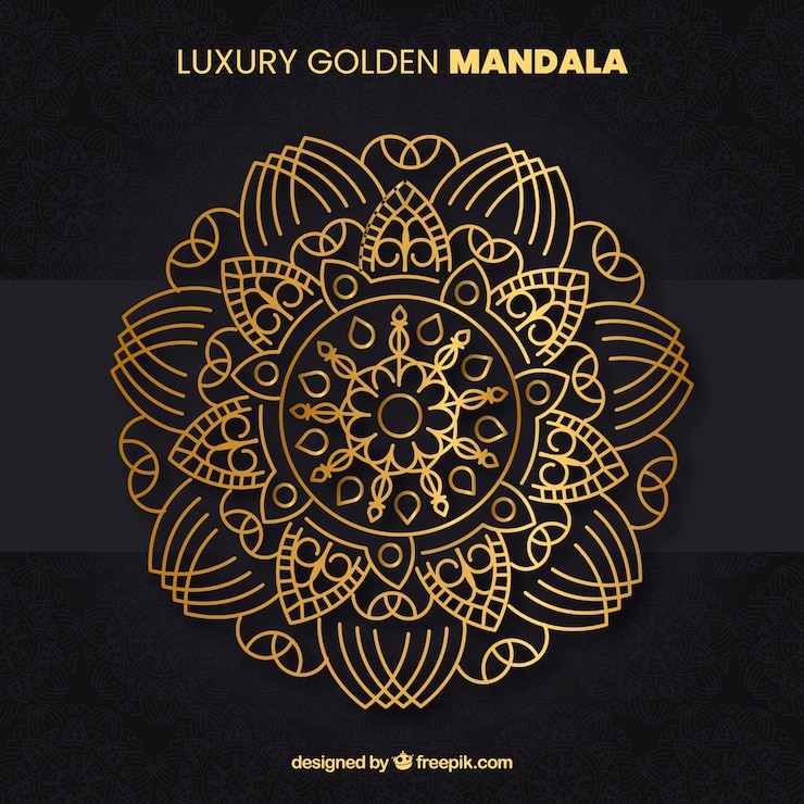 Vector gratuito mandala elegante con estilo lujoso