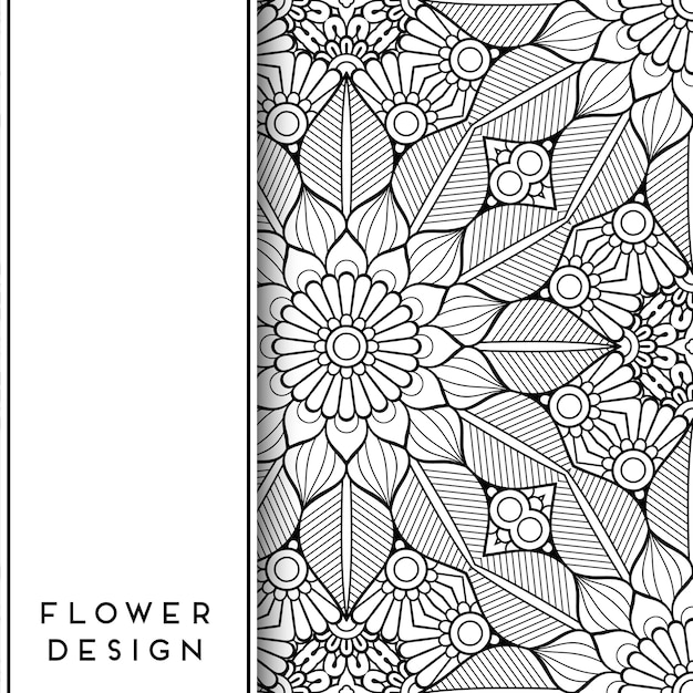 Vector gratuito mandala floral simétrica