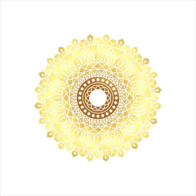 Mandala de lujo decorativo abstracto sobre fondo blanco