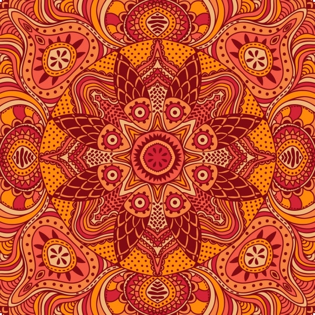 Vector gratuito mandala naranja