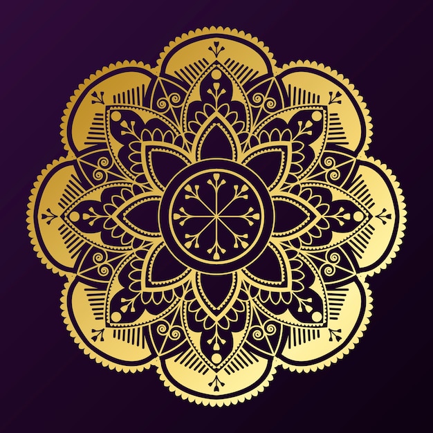 Vector gratuito mandala de oro