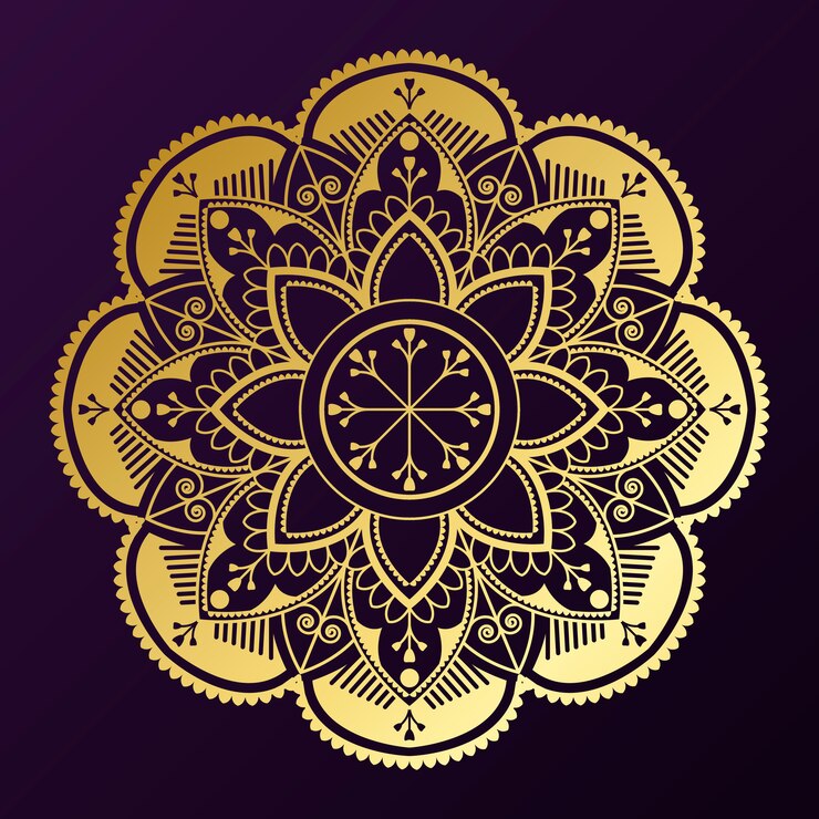 Vector gratuito mandala de oro