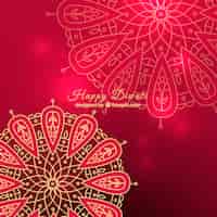 Vector gratuito mandala rosa de diwali