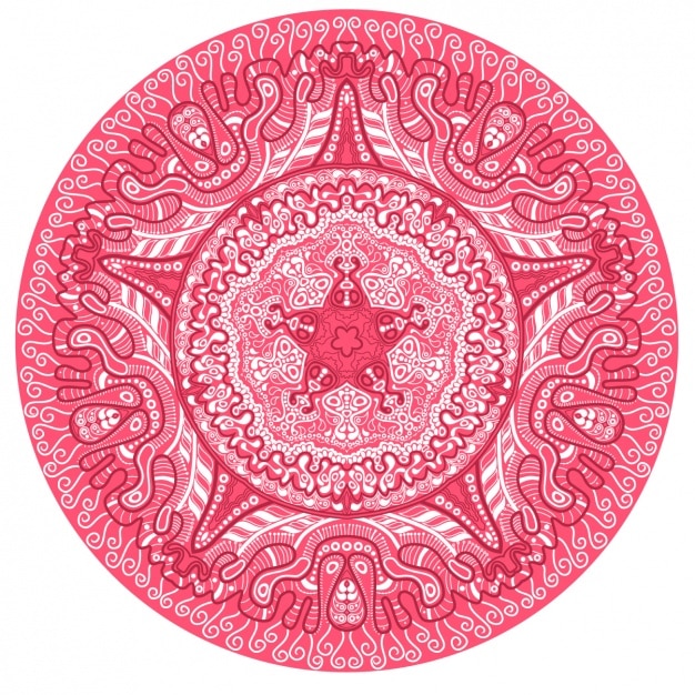 Vector gratuito mandala rosa