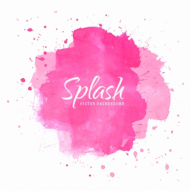 Mano dibujar acuarela splash rosa