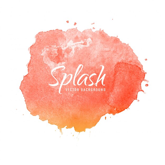 Mano dibujar colorido fondo acuarela splash