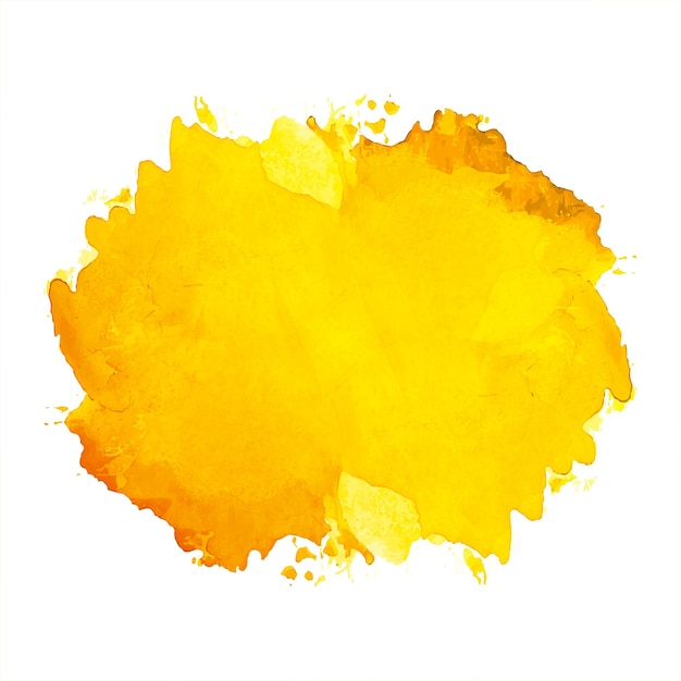 Mano dibujar fondo acuarela naranja splash