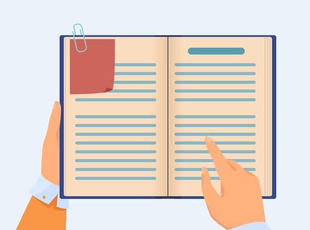 Mano de gerente comprobar notas en el cuaderno. Profesional de negocios con tareas de planificación de planificador de libros
