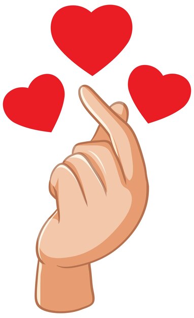 Mano haciendo mini corazón