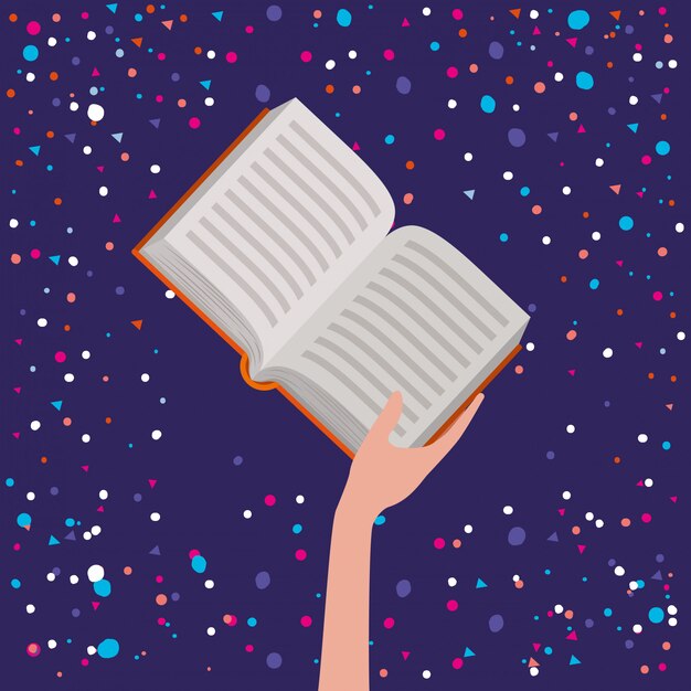 Mano que sostiene el libro