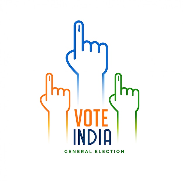 Mano con signo de votación para la elección
