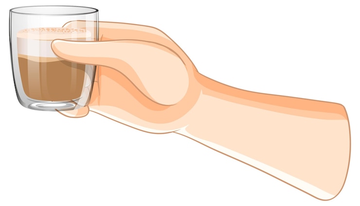 Vector gratuito la mano sosteniendo una taza de café