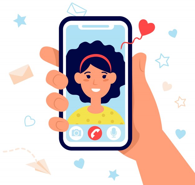 Mano sosteniendo teléfono aislado ilustración vectorial plana