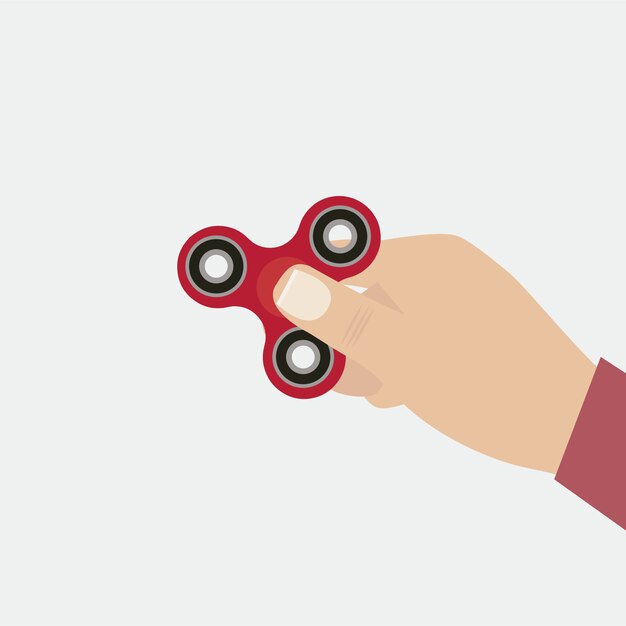 Mano sujetando fidget spinner