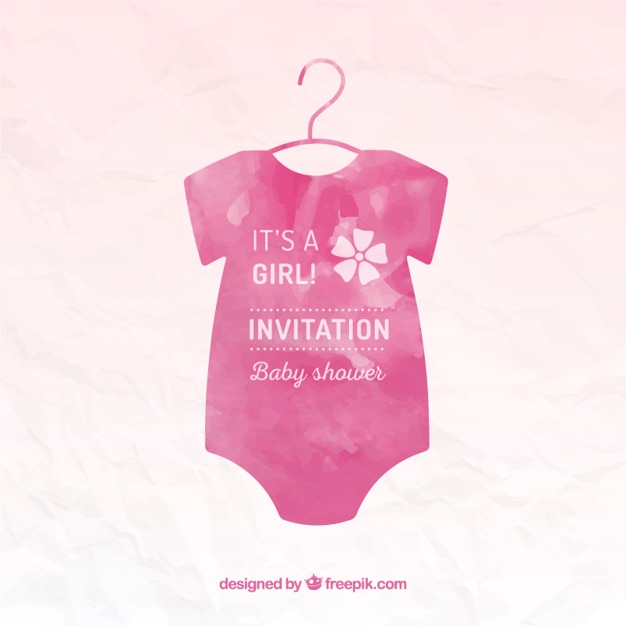 Vector gratuito mano tarjeta de baby shower pintada