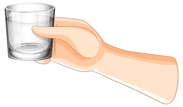La mano con un vaso