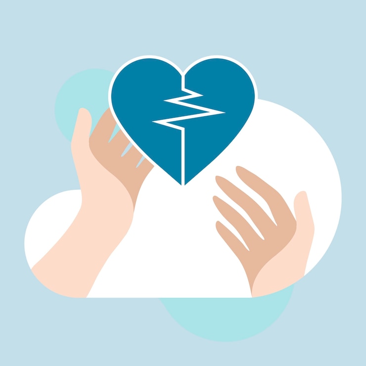 Vector gratuito manos que apoyan el vector de la campaña de la enfermedad del problema del corazón
