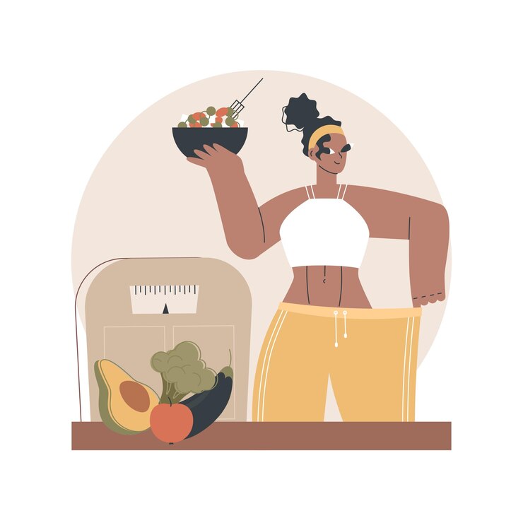 Vector gratuito mantenga una ilustración abstracta de dieta saludable
