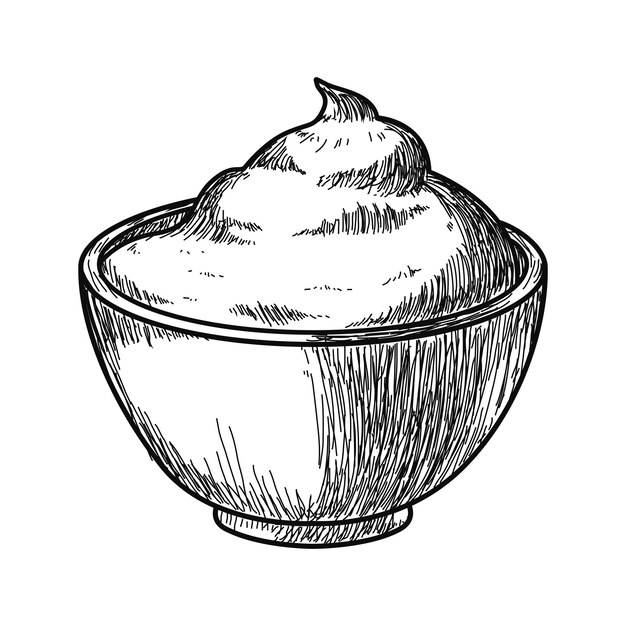 Mantequilla en un tazón icono de producto lácteo