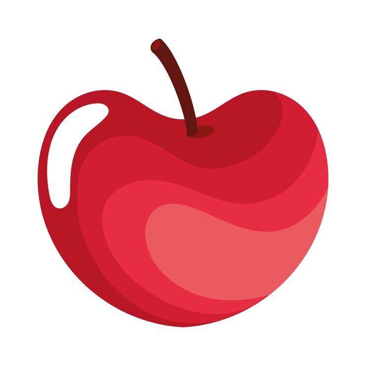 Vector gratuito manzana fresca fruta roja