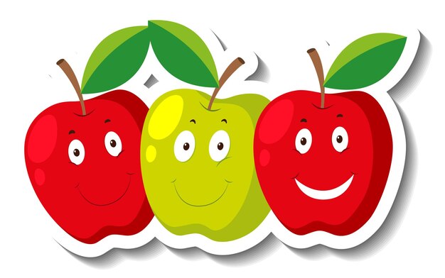Manzana roja aislado sobre fondo blanco.