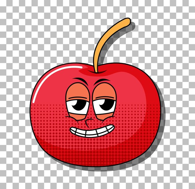 Vector gratuito manzana roja con expresión facial