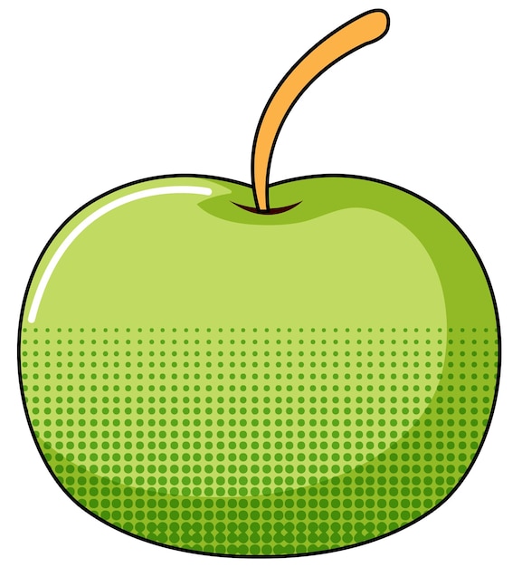 Vector gratuito manzana simple sobre fondo blanco