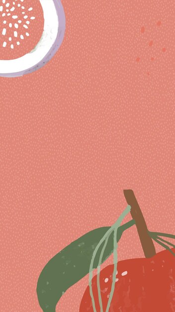 Manzana sobre un recurso de diseño de fondo rojo