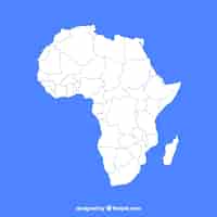 Vector gratuito mapa de africa en estilo plano