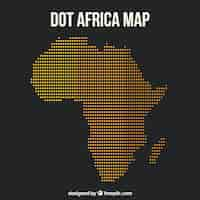 Vector gratuito mapa de africa con puntos de colores