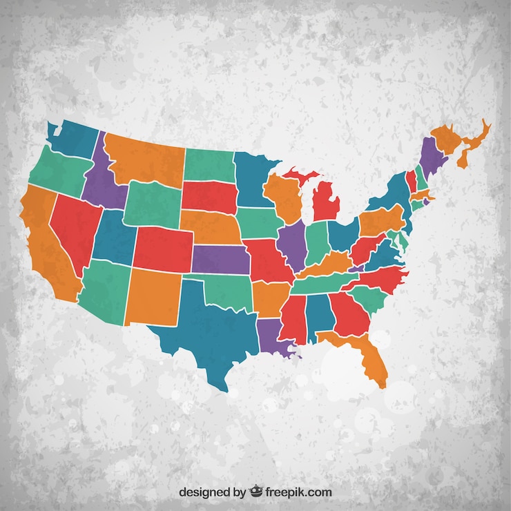 Vector gratuito mapa américa del norte