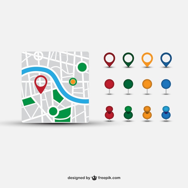 Mapa de la calle y los diferentes punteros