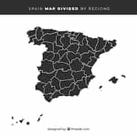 Vector gratuito mapa de españa