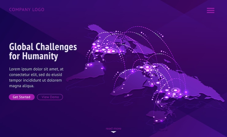 Vector gratuito mapa mundial que muestra la comunicación de los países