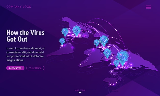 Mapa mundial que muestra la propagación de enfermedades contagiosas