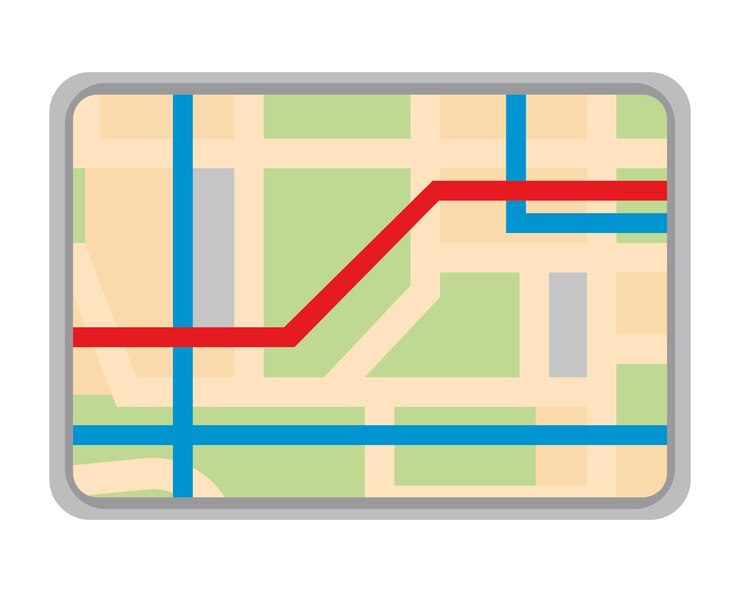 Vector gratuito mapa de navegación usted está aquí