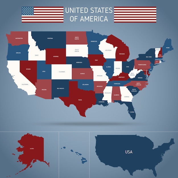 Mapa político de estados unidos