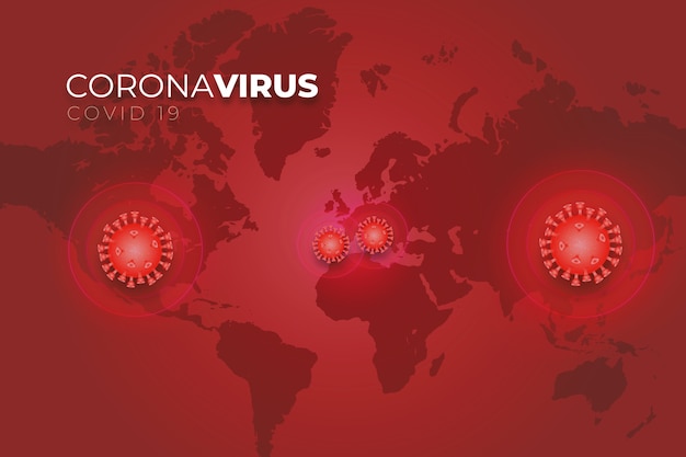 Mapa realista de coronavirus