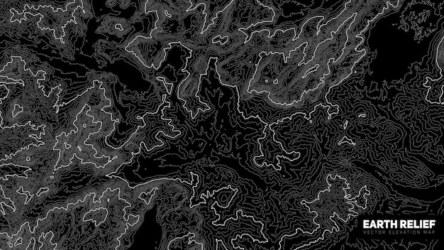 Mapa en relieve abstracto de la tierra
