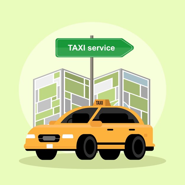 Mapa del servicio de taxis