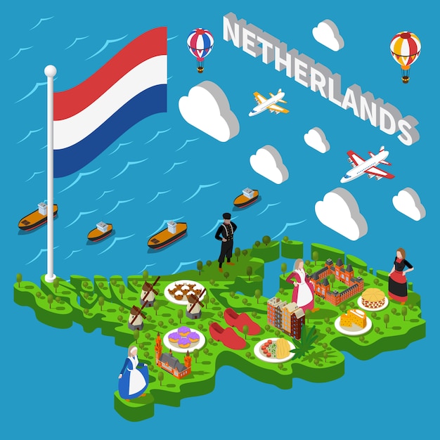 Mapa turístico de holanda